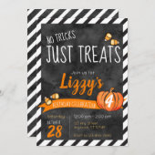 Keine Tricks nur Leckereien Candy Halloween Geburt Einladung (Vorne/Hinten)