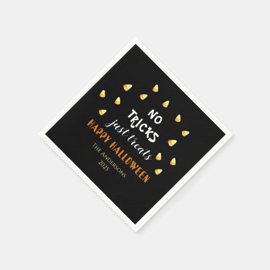 Keine Tricks nur Leckereien Candy Mais Halloween Serviette (Ecke)