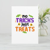 Keine Tricks nur Leckereien Einladung (Stehend Vorderseite)