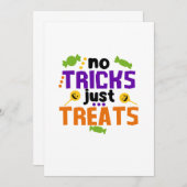 Keine Tricks nur Leckereien Einladung (Vorne/Hinten)