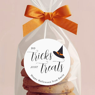 Keine Tricks nur Leckereien glücklich Halloween Runder Aufkleber