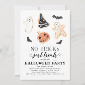 Keine Tricks, nur Leckereien Halloween Einladung (Vorderseite)