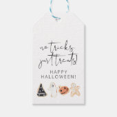 Keine Tricks nur Leckereien Halloween-Gefallen Tag Geschenkanhänger (Vorderseite)