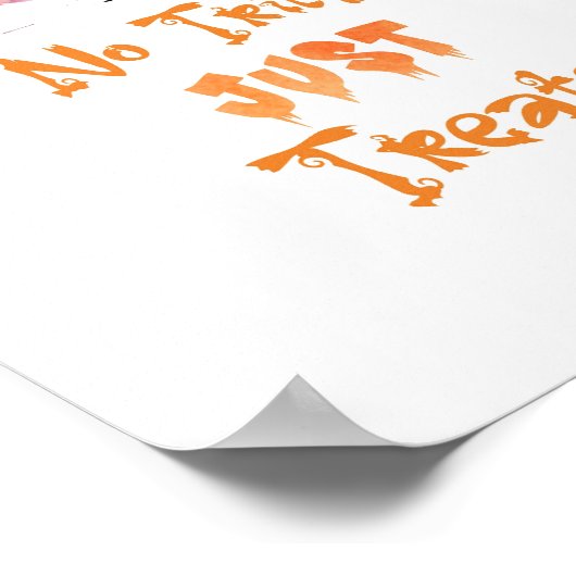 Keine Tricks nur Leckereien Halloween Hexen Party Poster (Ecke)