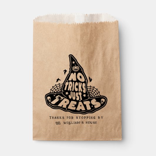 Keine Tricks nur Leckereien Halloween Kraft Geschenktütchen (Vorderseite)