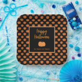 Keine Tricks nur Leckereien Halloween-Kürbis Pappteller (Party)