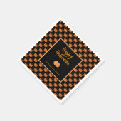 Keine Tricks nur Leckereien Halloween-Kürbis Serviette (Ecke)