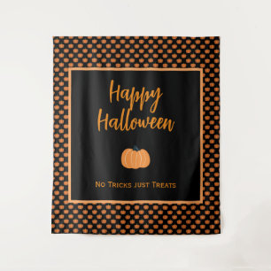 Keine Tricks nur Leckereien Halloween-Kürbis Wandteppich