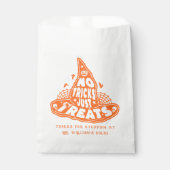 Keine Tricks nur Leckereien Halloween Orange Geschenktütchen (Vorderseite)