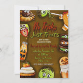 Keine Tricks nur Leckereien - Halloween-Party Einladung (Vorderseite)