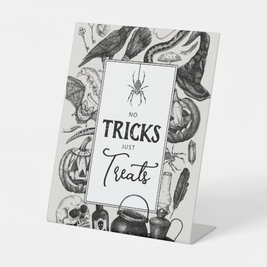 Keine Tricks nur Leckereien Halloween-Party Sockelschild (Vorderseite)