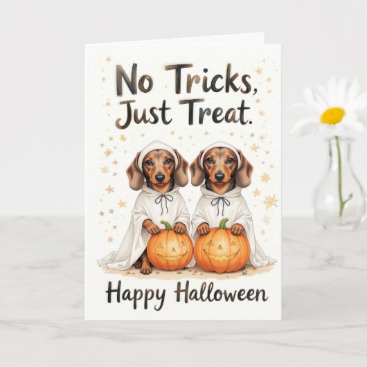 Keine Tricks nur Leckereien Halloween Sweet Pup Du Karte (Kleine Pflanze)