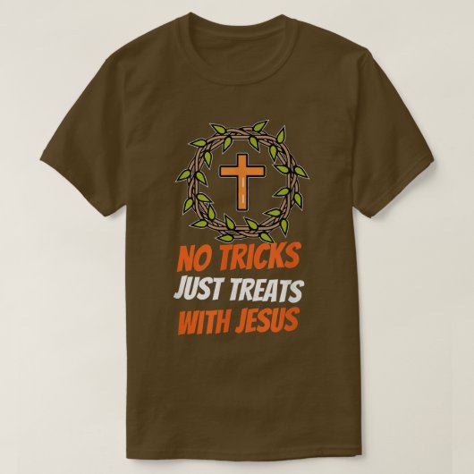 Keine Tricks, nur Leckereien mit Jesus Christlich  T-Shirt (Design vorne)