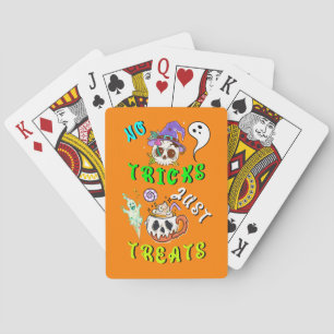 Keine Tricks, nur Leckereien Niedlich Spielkarten