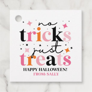 Keine Tricks nur Leckereien Pink Halloween Geschenkanhänger