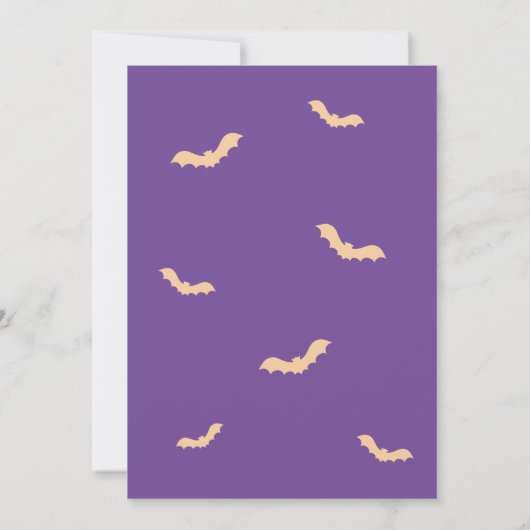 Keine Tricks nur Leckereien Spooky Castle Hallowee Einladung (Rückseite)