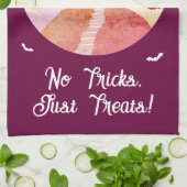 Keine Tricks nur Leckereien Spooky Castle Hallowee Geschirrtuch (Gefaltet)