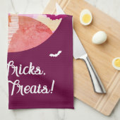 Keine Tricks nur Leckereien Spooky Castle Hallowee Geschirrtuch (Viertel Falte)