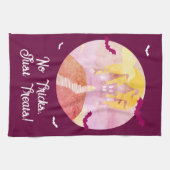 Keine Tricks nur Leckereien Spooky Castle Hallowee Geschirrtuch (Horizontal)