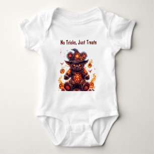 Keine Tricks, nur Leckereien. Teddy-Bär. Halloween Baby Strampler