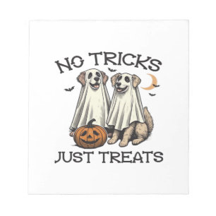 Keine Tricks, nur Leckerlis-Hunde-Halloween-Shirt  Notizblock