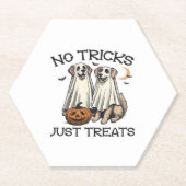 Keine Tricks, nur Leckerlis-Hunde-Halloween-Shirt Untersetzer (Vorderseite)