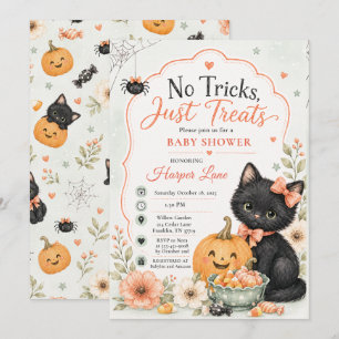 Keine Tricks, nur Süßigkeiten Halloween-Baby-Party Einladung