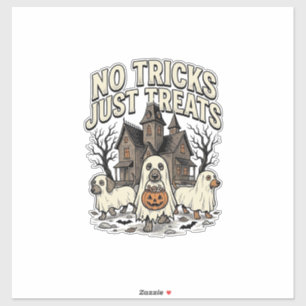 Keine Tricks, nur Süßigkeiten Halloween Dachshund Aufkleber