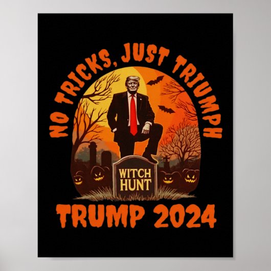 Keine Tricks, nur Trumph Trick oder Trump Lustiger Poster (Vorne)