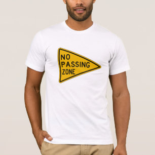 Keine überschreitene Zone, handeln Warnzeichen, T-Shirt