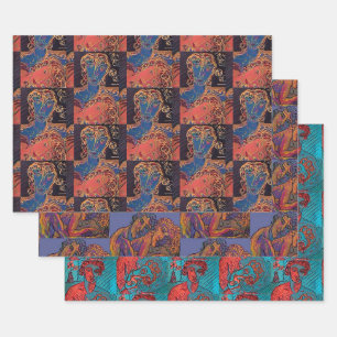 Keine unanständigen Stellen! Geschenkpapier 3 Böge Set