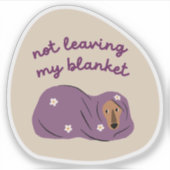 Keine verlass meiner Hundedecke, beige Aufkleber (Vorderseite)