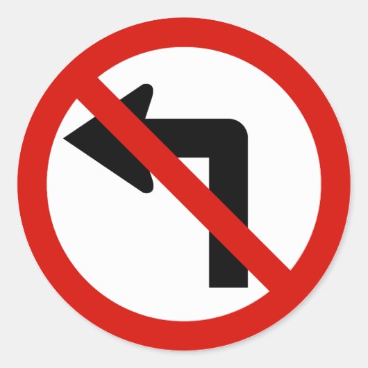 Keine Verlassen Runder Aufkleber (Vorderseite)