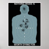 Keine Verletzung oder wagen, das Zeichen zu übertr Poster (Vorne)