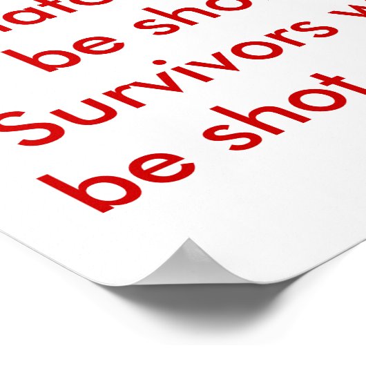 Keine Verletzung Poster (Ecke)