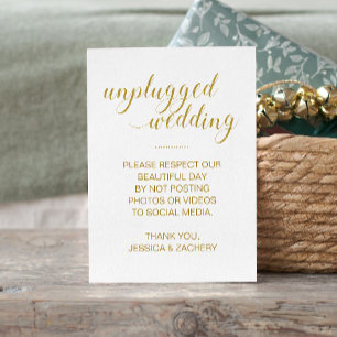 Keine Veröffentlichung bei Social Media Gold Weddi Platzkarte