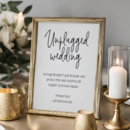 Keine Veröffentlichung in Social Media unplugged W Poster