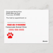 Keine verpasste Terminkarte Postkarte (Rückseite)