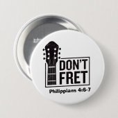 Keine verrückte Gitarre (Philippinen 4:6-7) Button (Vorne & Hinten)