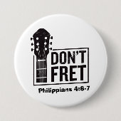 Keine verrückte Gitarre (Philippinen 4:6-7) Button (Vorderseite)