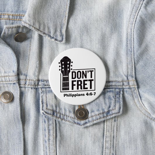 Keine verrückte Gitarre (Philippinen 4:6-7) Button (Beispiel)