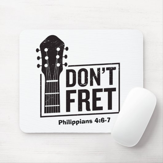 Keine verrückte Gitarre (Philippinen 4:6-7) Mousepad (Mit Mouse)