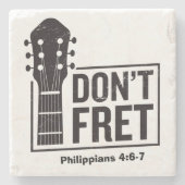 Keine verrückte Gitarre (Philippinen 4:6-7) Steinuntersetzer (Vorderseite)