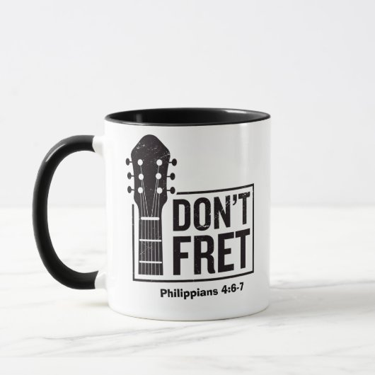 Keine verrückte Gitarre (Philippinen 4:6-7) Tasse (Links)