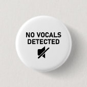 Keine Vocals erkannt Minimales Audio-Design Button (Vorderseite)