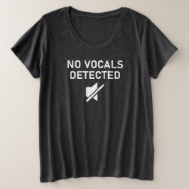 Keine Vocals erkannt Minimales Audio-Design Große Größe T-Shirt