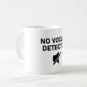Keine Vocals erkannt Minimales Audio-Design Kaffeetasse (Vorderseite Links)