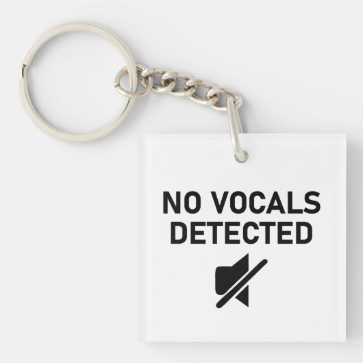 Keine Vocals erkannt Minimales Audio-Design Schlüsselanhänger (Vorderseite)