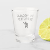 Keine Vocals erkannt Minimales Audio-Design Schnapsglas (Rückseite)