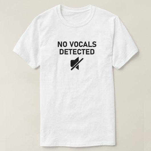 Keine Vocals erkannt Minimales Audio-Design T-Shirt (Design vorne)